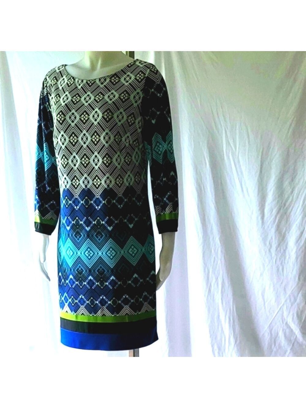 Donna Ricco New York Geometric Shift Dress Size 10